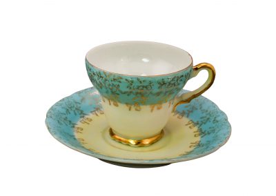 1950'lerden finest porcelain damgalı yaldızlı fincan