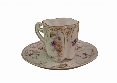 Alman 1900 başları Louis Philippe Rosenthal damgalı kabartmalı fincan