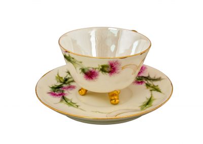 Fransız Malı, 1900 başları, T&V Limoges damgalı ayaklı el boyama fincan