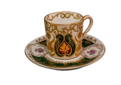 Eşleme,1900 başları,  damgasız fincan. Tabak,; 1950 ler Oscar Schlegelmich
