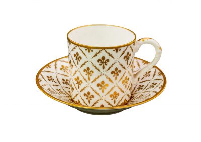 Fransız malı,1920 ler, Sevres damgalı yaldızlı el boyama fincan