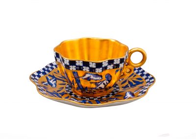 İngiliz, 1920’ler, Coalport A.D 1750 damgalı, çiçek desenli fincan