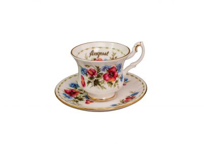 İngiliz, 1960’lar, Royal Albert damgalı, Month of Flowers Serisi, Ağustos fincanı
